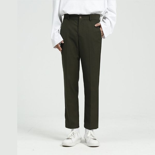 

new men casual костюм pant мужчина япония корея мода vintage streetwear пяты pant slim fit брюки, White;black
