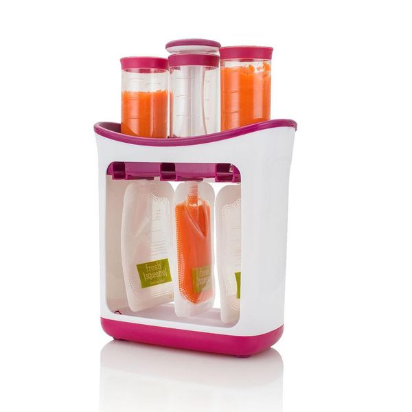 

children food maker baby feeding container storage supplie newborn toddler solid food pouche fresh squeezed fruit juice station dulml
