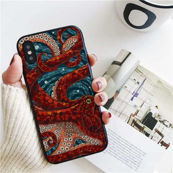 

coque mosaic ocs cover for iphone 11 pro xs max xr case for iphone 8 7 6s plus 5s se 5 case soft silicone cover.
