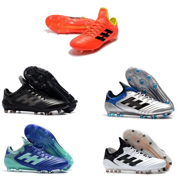 

new 2019 mens leather soccer cleats copa 18.1 fg soccer shoes copa mundial 18 chaussures de football boots scarpe calcio, Black