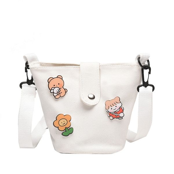 

crossbody bags for women 2020 fashion canvas women's shoulder bucket bag mobile phone bag purse women messenger bags