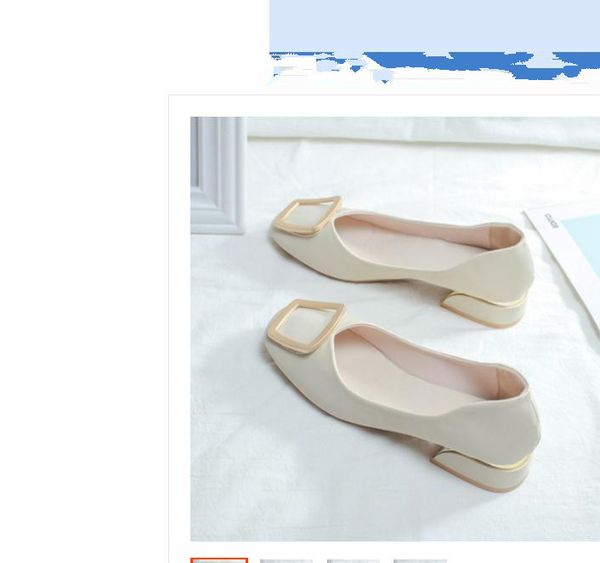 

2020 spring and autumn with new style fashion middle heel coarse heel square head women's shoes @mqwbh650, Black