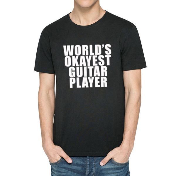 Mens World/'s Okayest Guitar Player Casual Guitarist T-Shirts Men Tee