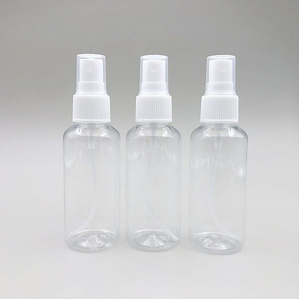 

2oz/60ml fine mist small spray bottles, clear plastic empty mini travel bottle set, refillable atomizer liquid container
