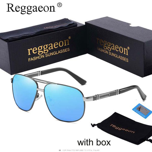 

2020 sunglasses for men classic rectangle aluminum sunglasses magnesium frame uv400, White;black