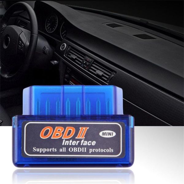 

car styling mini elm327 obd2 ii wireless bluetooth automobiles diagnostic interface scanner tool blue portable