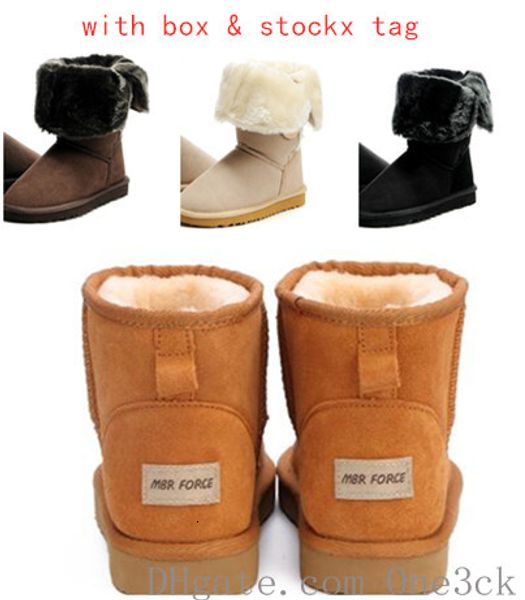 

2019 australia women snow boots fashion boots cowhide leather ankle boots warm winter woman shoes large size 5-10
