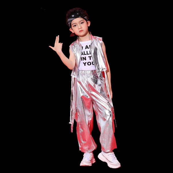

children's day performance suit jazz dance suit male and female models show hip hop street dance drum set performance, Black;red