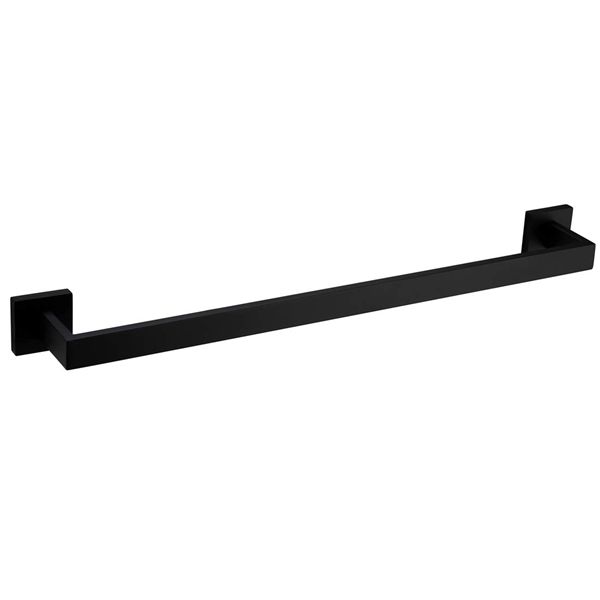 

towel racks stainless steel bar black rack wall mounted rail rod for bathroom, matte black, 16-inch