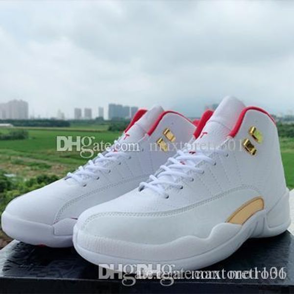 

2019 new style 12 fiba basketball shoes 12s racer pink sport shoes reverse taxi designer outdoor trainers sneakers with box eur40-47