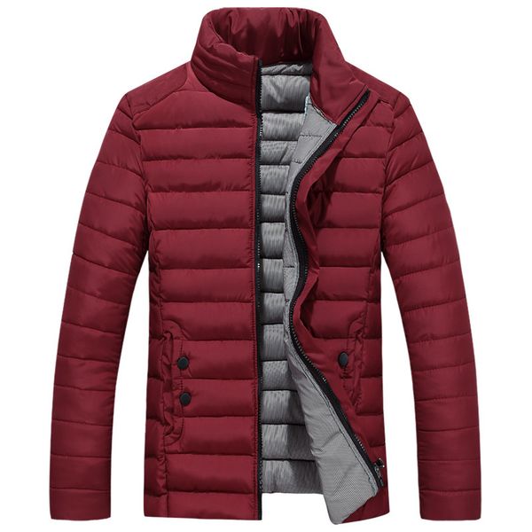 

новая зимняя куртка утепленная мужчины моды стенд воротник мужчины parka jacket mens твердотопливные толстые куртки и пальто man winter park, Tan;black