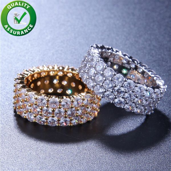 

mens jewelry rings hip hop diamond ring luxury designer engagement men love wedding charm rapper hiphop iced out fashion accessories, Silver