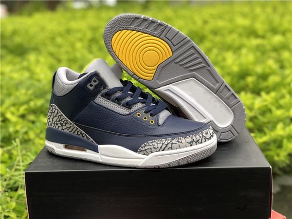 

3 brand michigan pe college navy amarillo cement grey athletic shoes new fashion iii cushion midnight navy designer sneakers, Black