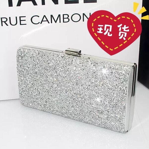 

european and american fashion dinner bag diamond-encrusted ladies clutch bag foreign trade bridesmaid full diamond banquet