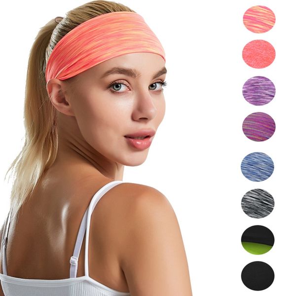 2019 mulheres yoga esporte headband poliéster absorver o suor correndo yoga hairbands de fitness senhoras esporte headband atacado