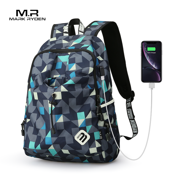 

mark ryden backpack student water repellen nylon backpack men material escolar mochila quality brand lapbag school