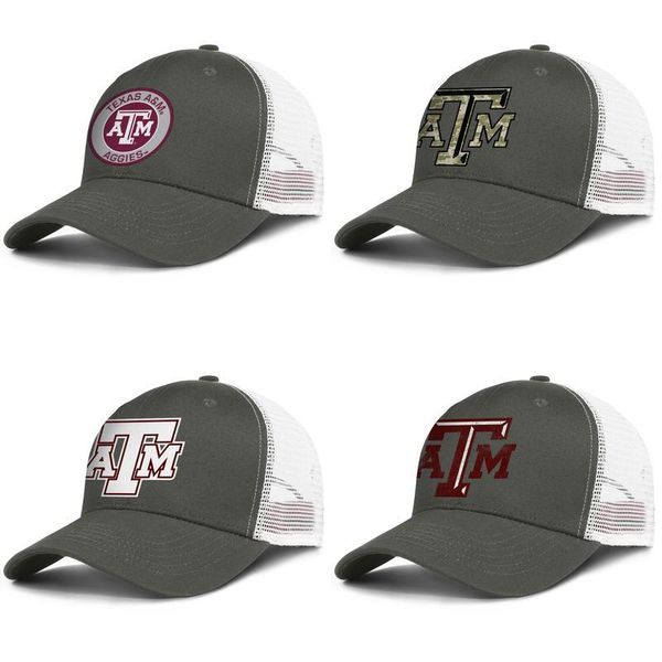 

texas am аггис круглого логотип армия-зеленый для мужчин и женщин дальнобойщик крышки стилей бейсбола приспособленных под управление сеткой, Blue;gray