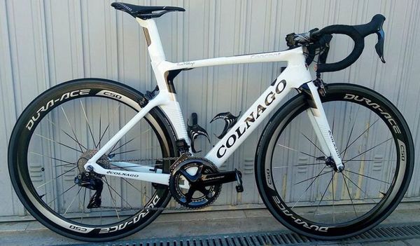 

white colnago carbon complete bike bicycle with ultegra r8010 groupset for sale c50 direct mount brake