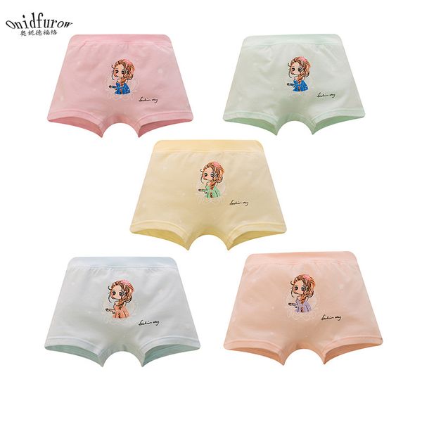 

5pcs/lot kids girls underwear cotton student panties 2019 new 1-10 old children's underwear briefs for girls o-1022, Camo