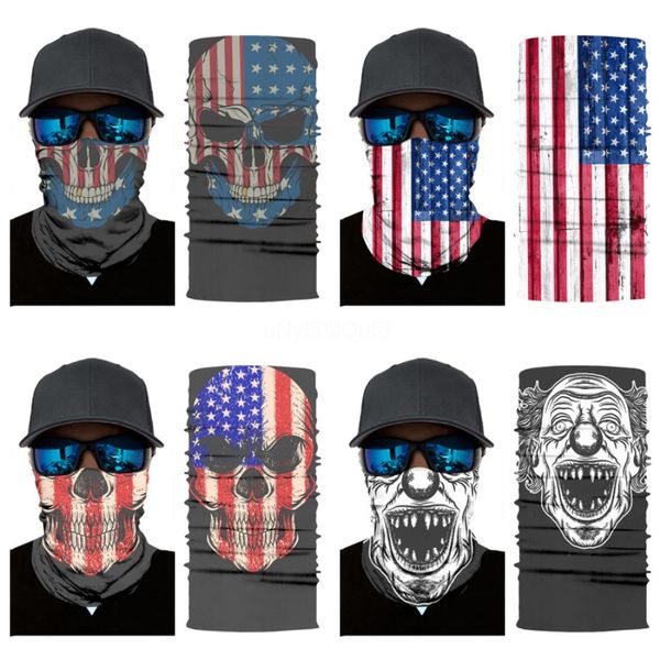 

outdoor cycling dust sun protection face mouth er camping hiking magic skull scarf with mask filter headwear bicycle bandana #537#629, Blue;black