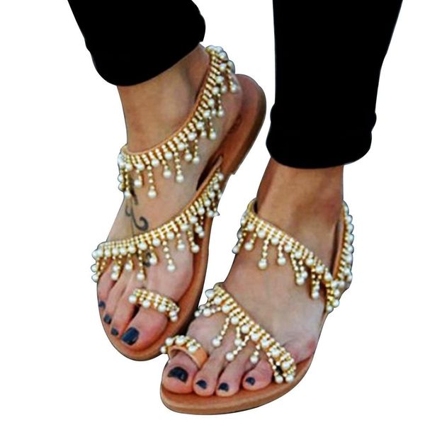 Горячая распродажа Wisstt Boho Beaded Women Sandals 2019 Горячие летни