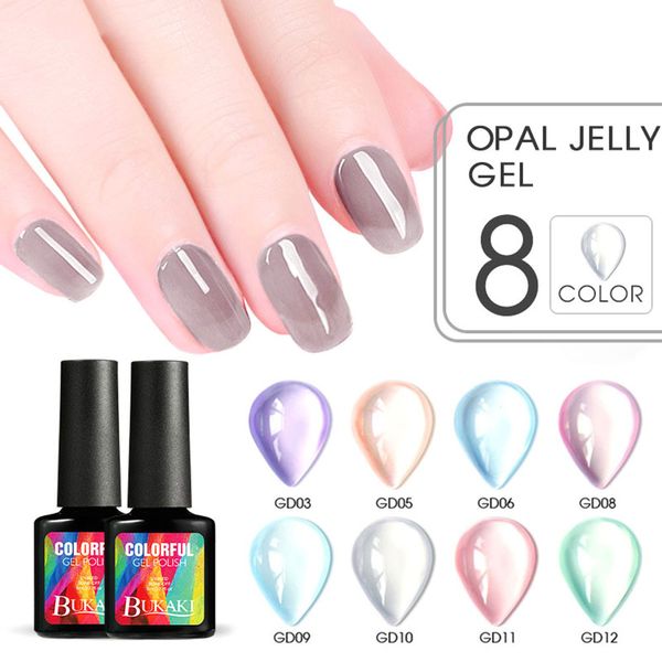 

8ml/bottle uv jelly gel nail polish natural resin nail lacquer crystal color nature art gel polish for professional or home, Red;pink