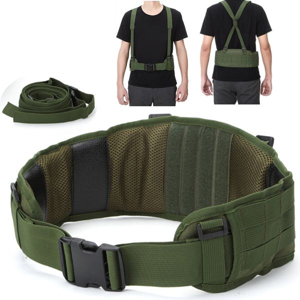

tactical adjustable nylon girdle belt army rappelling vest waistband wargame outdoor hunting accessories, Camo