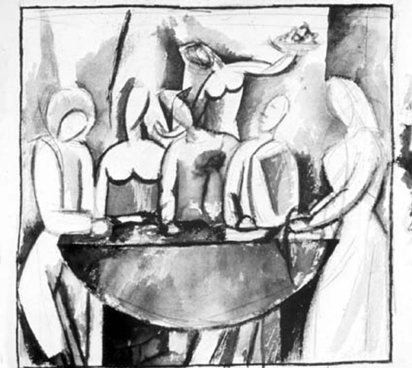 

pablo picasso classical 100% handmade oil painting on white canvas carnival at the bistro carnaval au bistrot picasso135