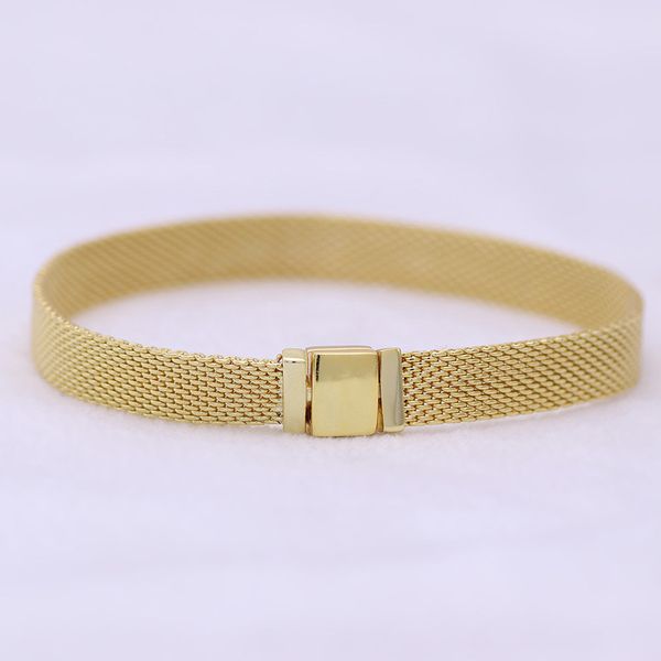 

модные оптовые продажи дизайнерские ювелирные наборы 925 рефлексии шарм серебряный браслет для женщин шарм браслеты свадебные подарки 18k по, Golden;silver