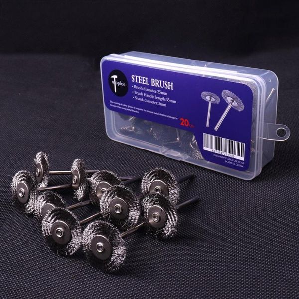 

20pcs 25mm steel wire wheel brushes set kit for mini drill rotary tool metal rust removal polishing brush dremel rotary brush