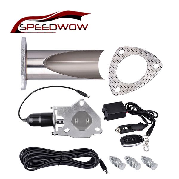 

speedwow 2,5 дюйма электрические из нержавеющей стали вытяжной вырез с дистанционным управлением с ве вырезать выхлопной трубы вырежьте kit