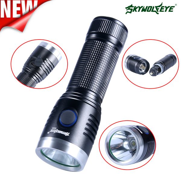 

cross border new pattern skywolfeye more function light led aluminium alloy high-power flashlight flashlight