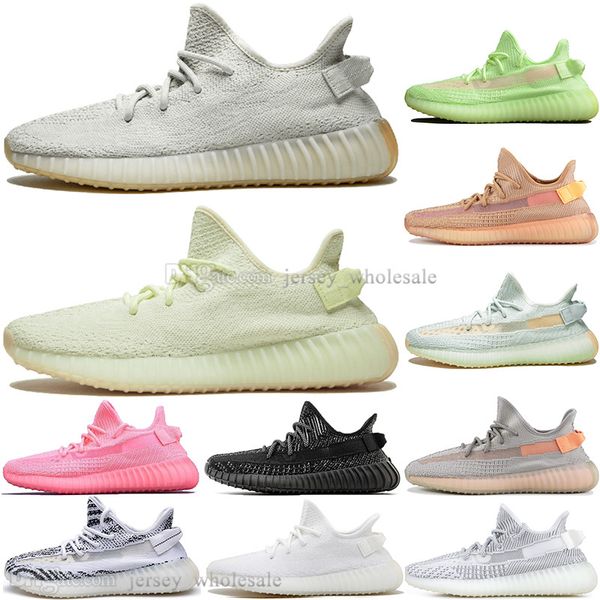 

kanye west clay v2 static reflective gid glow in the dark mens running shoes hyperspace true form women sport designer sneakers eur36-48