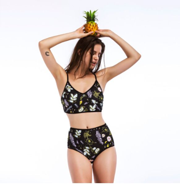 

high waist bikini swimwear women bikinis set push up swimsuit female beachwear swimming for women bathing suit, White;black
