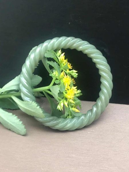 

природный hetian зеленый юй браслет твист handcarved евайте браслеты браслетов женщин ювелирных изделий браслета, Black