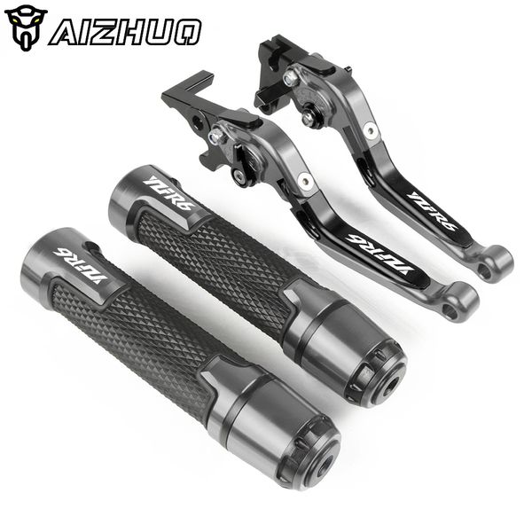 

for yamaha yzf r6 yzf-r6 yzfr6 2005-2014 2013 2012 2011 yzf r6 motorcycle accessories extendable brake clutch levers+hand grips