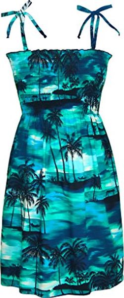 

rjc women's waimea sunset hawaiian smocked sundress, Black;gray