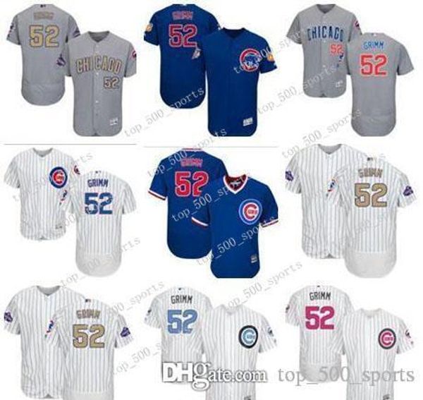 

custom men women youth majestic chicagocubs jersey #52 justin grimm home blue grey white baseball jerseys, Blue;black