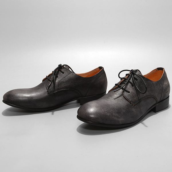 

new arrive genuine leather men's business dress shoes lace-up men derby shoes formal office shoes for men e39, Black