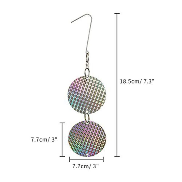 

8pcs bird repellent tool reflective film glitter bell ring scare repellent hanging anti-bird pest controller garden supplies