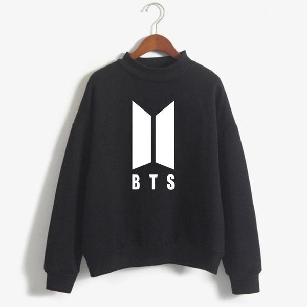 

bts love yourself k pop women hoodies sweatshirts bangtan boys outwear hip -hop hoodies new song dna k -pop winter clothes elastic, Black