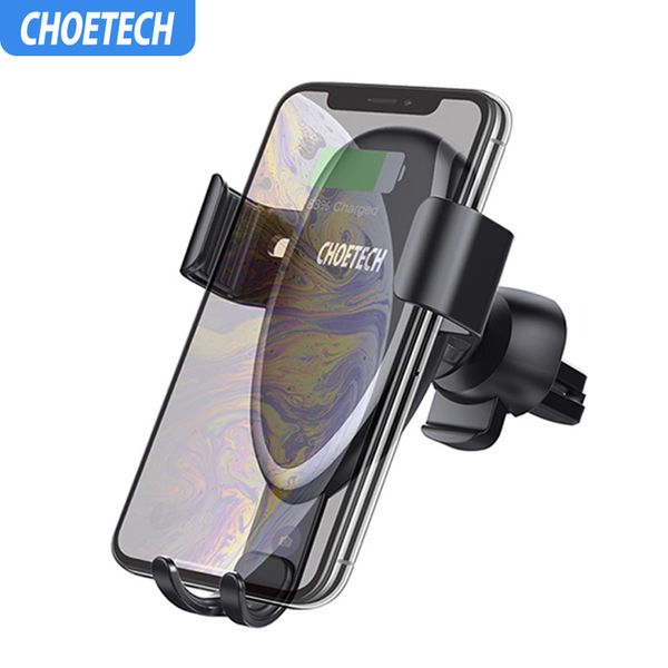 

choetech qi wireless car charger phone holder for iphone xs max xr 8 plus phone fast car mount wireless charging for samsung s9