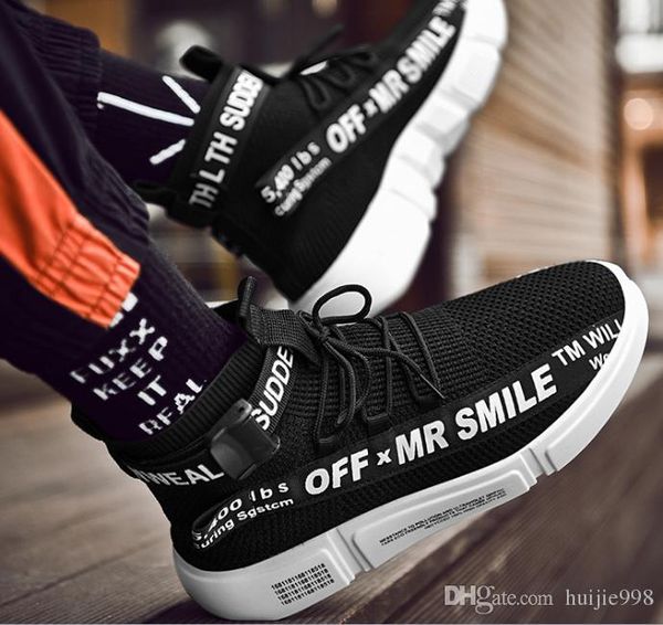 

2019 spring new sports trend high shoes elastic socks shoes reli86, Black