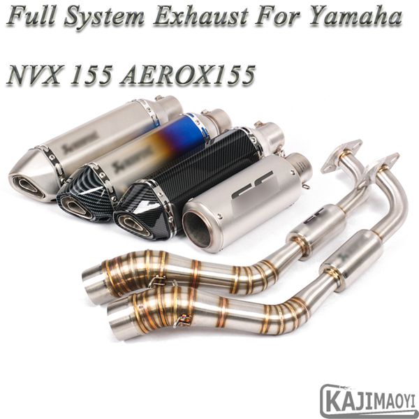 

for yamaha nvx 155 aerox155 nvx155 motorcycle exhaust pipe escape modified fornt connection link pipe muffler db killer sticker