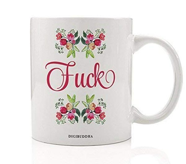

flowers swear & cuss with feminine rudeness birthday christmas bridal wedding party present cursing gag gift 11oz dropshipping
