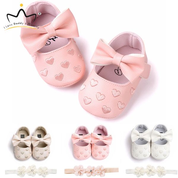 

новый розовый bowknot принцесса baby girl обувь оголовьем set pu leatherr мягкий хлопок антипробуксовочная малышей обувь девушки лета младен