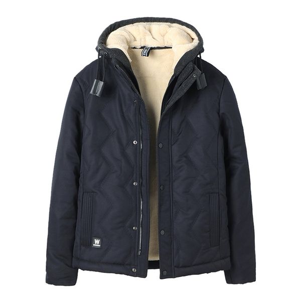 

2018 new fashion winter jacket men warm thickening wool liner parka men clothing parka thick coat outwear m-4xl, Black