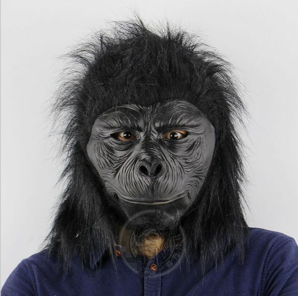 

latex chimpanzee head mask animal gorilla mask halloween fancy dress party cosplay halloween costume supplies