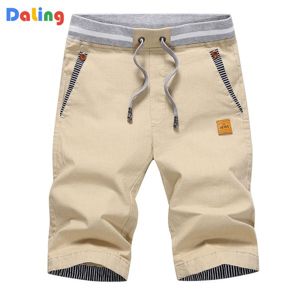 

summer cargo shorts mens casual elastic waist cotton beach shorts male fashion breathable homme clothing bermuda 4xl, White;black