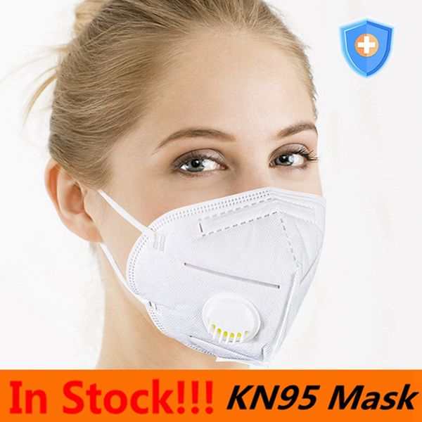 

KN95 одноразовая маска для лица дыхательный клапан маски ушная петля дышащая и удобная пыль рот маски Главная защитная в наличии HHA1227